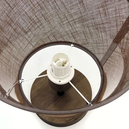 Brilagi - Bevestigde hanglamp ANTHONY 1xE14/60W/230V eiken/bruin