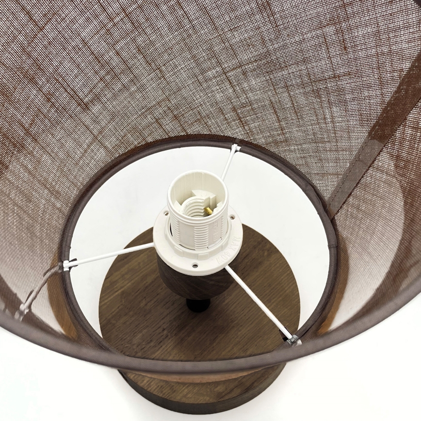 Brilagi - Bevestigde hanglamp ANTHONY 1xE14/60W/230V eiken/bruin