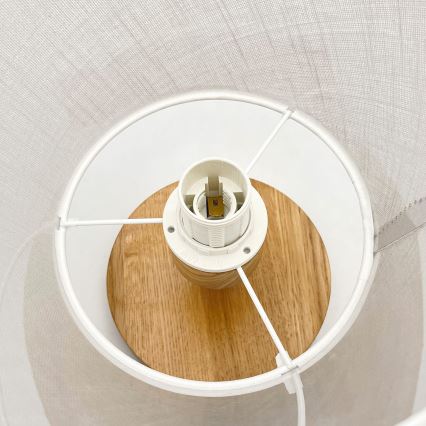 Brilagi - Bevestigde hanglamp ANTHONY 1xE14/60W/230V eiken/wit