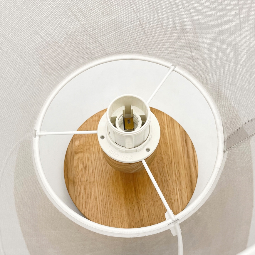 Brilagi - Bevestigde hanglamp ANTHONY 1xE14/60W/230V eiken/wit