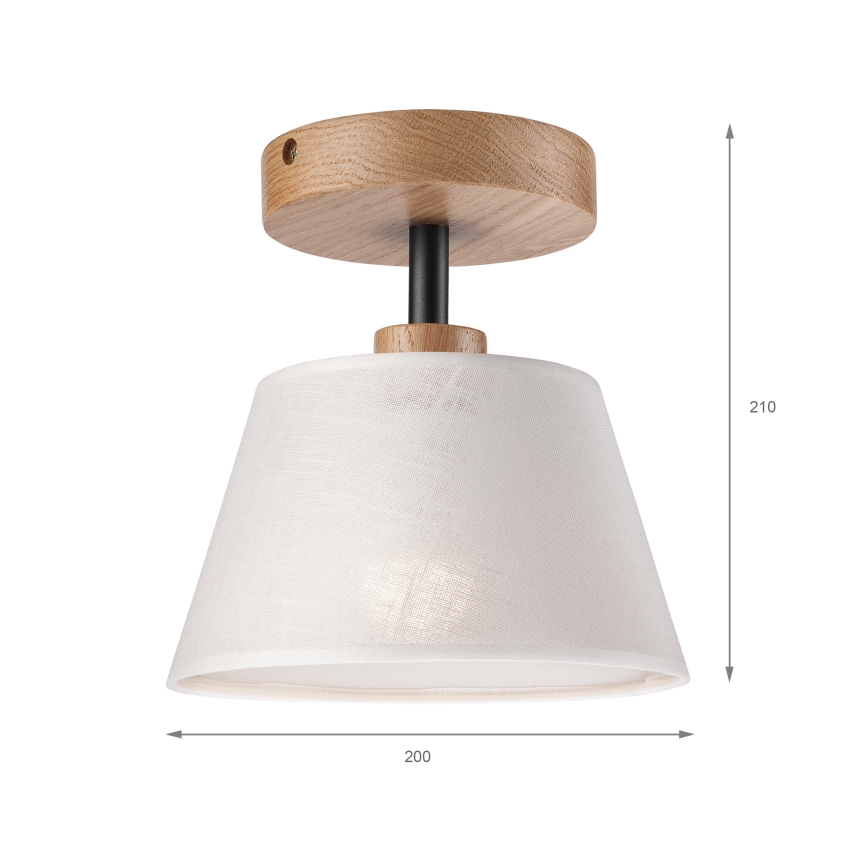 Brilagi - Bevestigde hanglamp ANTHONY 1xE14/60W/230V eiken/wit