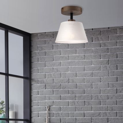 Brilagi - Bevestigde hanglamp ANTHONY 1xE14/60W/230V eiken/wit