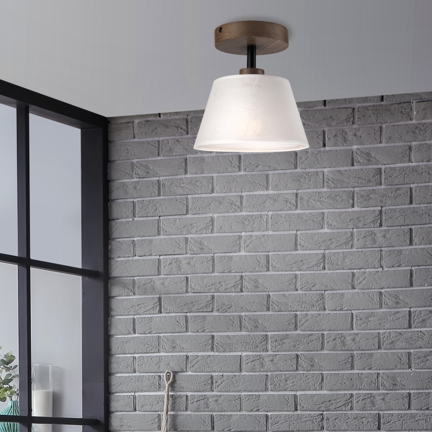 Brilagi - Bevestigde hanglamp ANTHONY 1xE14/60W/230V eiken/wit