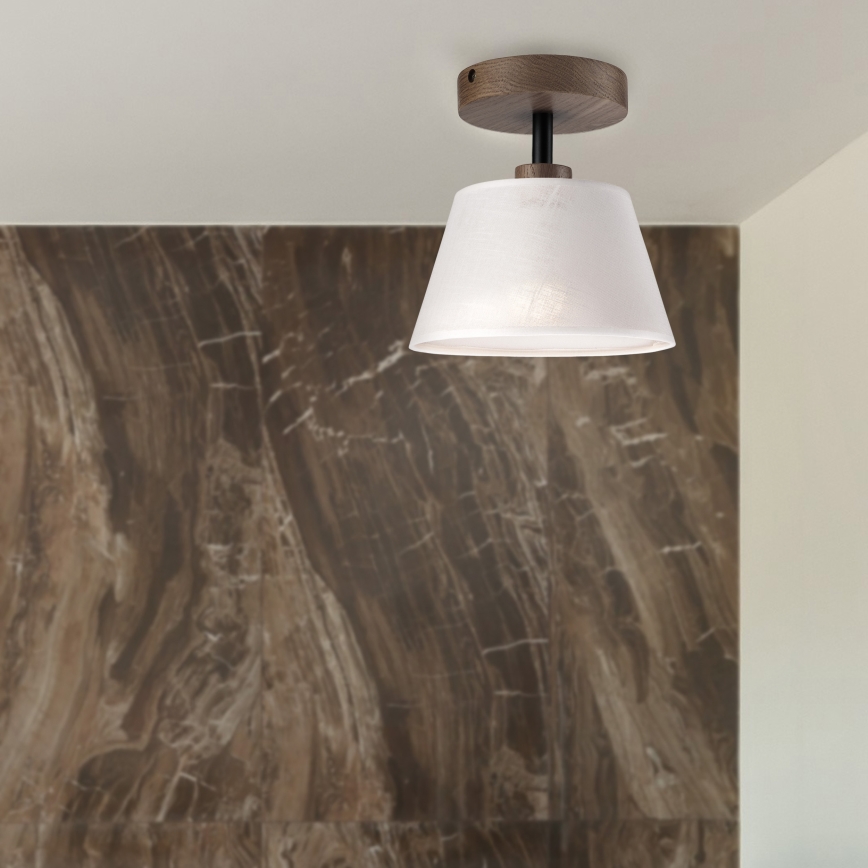 Brilagi - Bevestigde hanglamp ANTHONY 1xE14/60W/230V eiken/wit