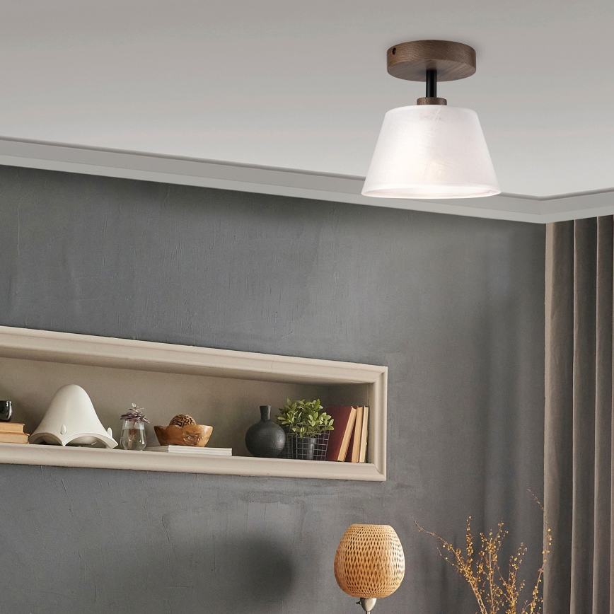 Brilagi - Bevestigde hanglamp ANTHONY 1xE14/60W/230V eiken/wit