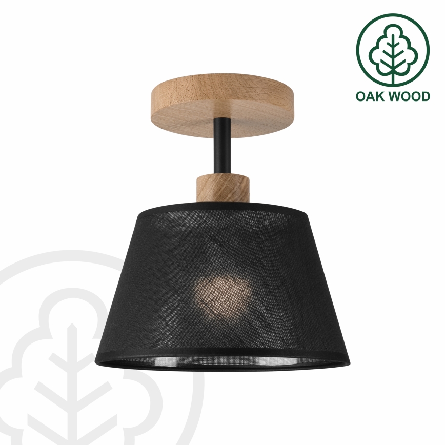 Brilagi - Bevestigde hanglamp ANTHONY 1xE14/60W/230V eiken/zwart