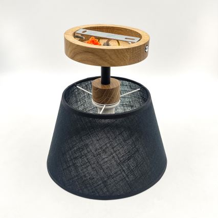 Brilagi - Bevestigde hanglamp ANTHONY 1xE14/60W/230V eiken/zwart