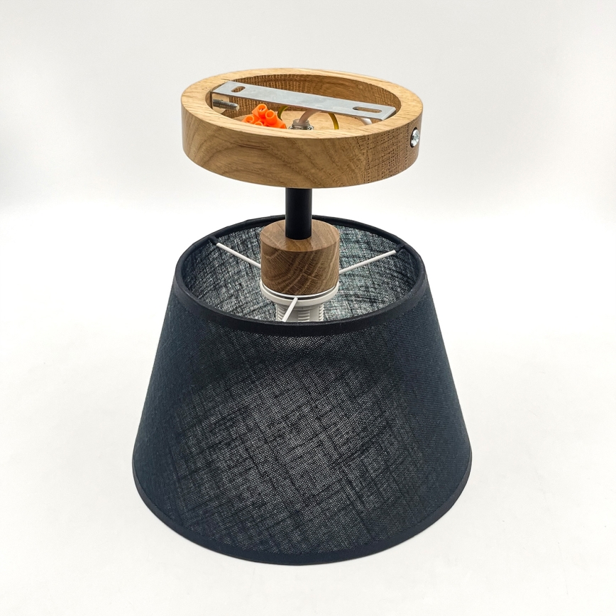 Brilagi - Bevestigde hanglamp ANTHONY 1xE14/60W/230V eiken/zwart