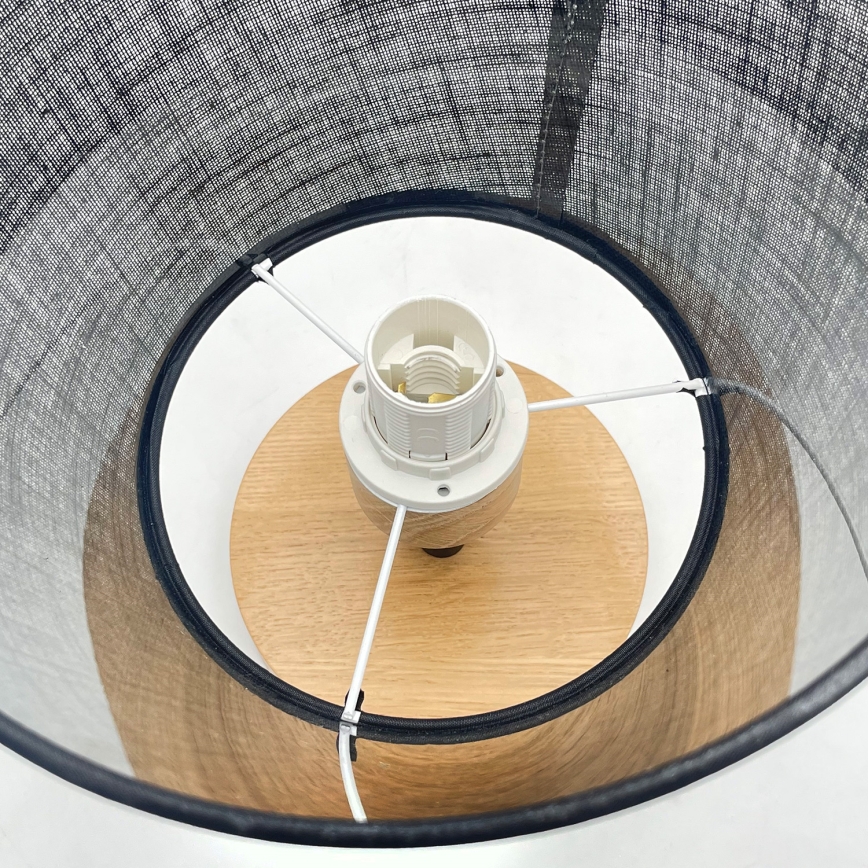 Brilagi - Bevestigde hanglamp ANTHONY 1xE14/60W/230V eiken/zwart