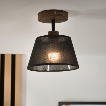 Brilagi - Bevestigde hanglamp ANTHONY 1xE14/60W/230V eiken/zwart