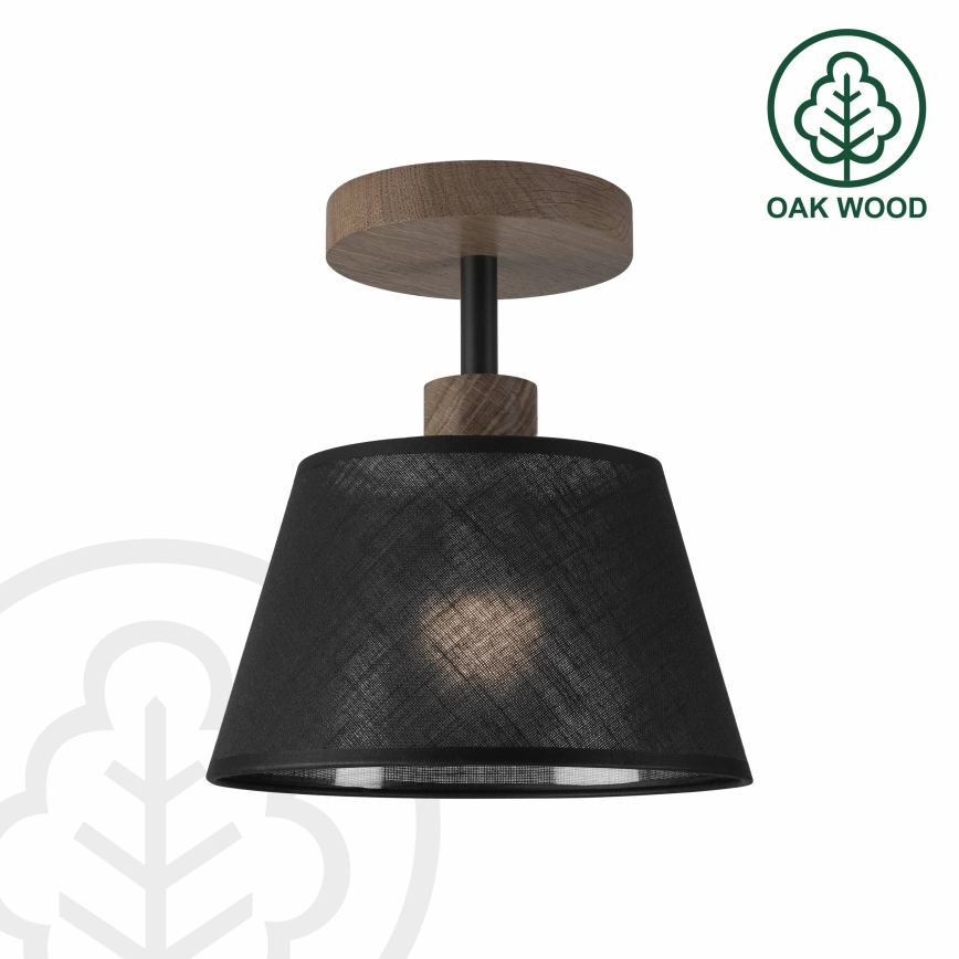 Brilagi - Bevestigde hanglamp ANTHONY 1xE14/60W/230V eiken/zwart
