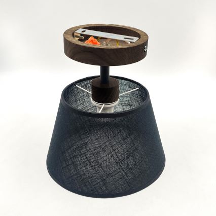 Brilagi - Bevestigde hanglamp ANTHONY 1xE14/60W/230V eiken/zwart