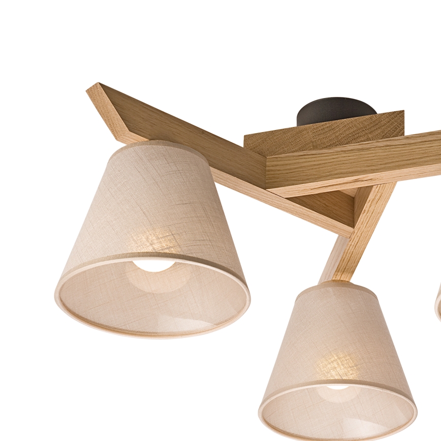 Brilagi - Bevestigde hanglamp ANTHONY 3xE14/40W/230V eiken/beige