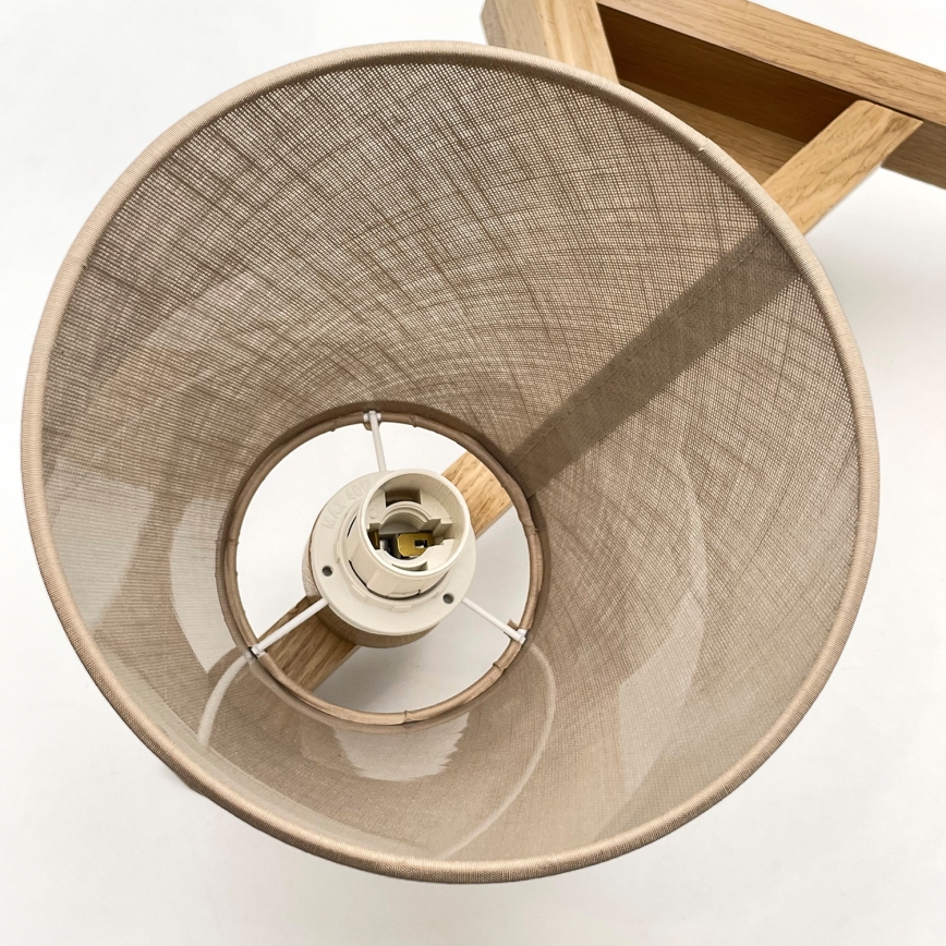 Brilagi - Bevestigde hanglamp ANTHONY 3xE14/40W/230V eiken/beige