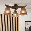 Brilagi - Bevestigde hanglamp ANTHONY 3xE14/40W/230V eiken/bruin