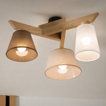 Brilagi - Bevestigde hanglamp ANTHONY 3xE14/40W/230V eiken
