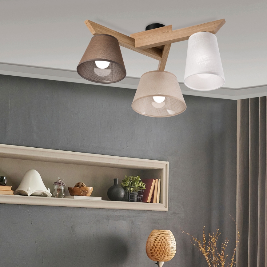 Brilagi - Bevestigde hanglamp ANTHONY 3xE14/40W/230V eiken