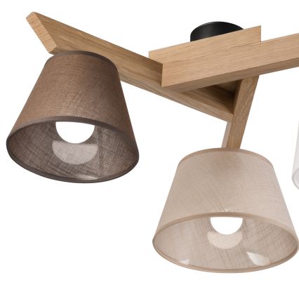 Brilagi - Bevestigde hanglamp ANTHONY 3xE14/40W/230V eiken
