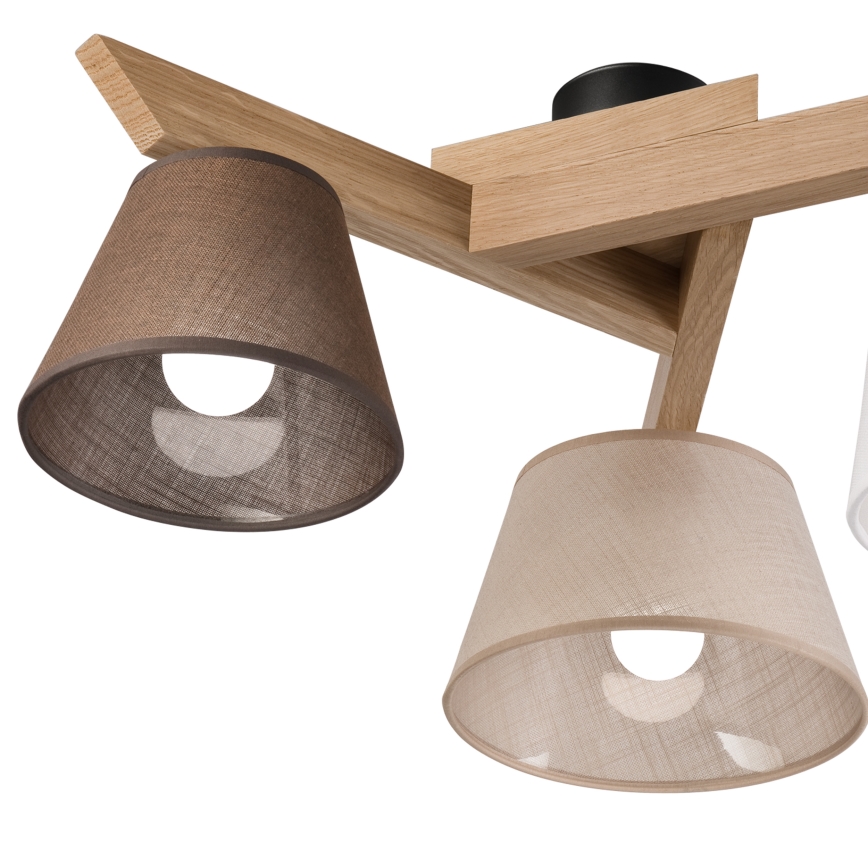 Brilagi - Bevestigde hanglamp ANTHONY 3xE14/40W/230V eiken