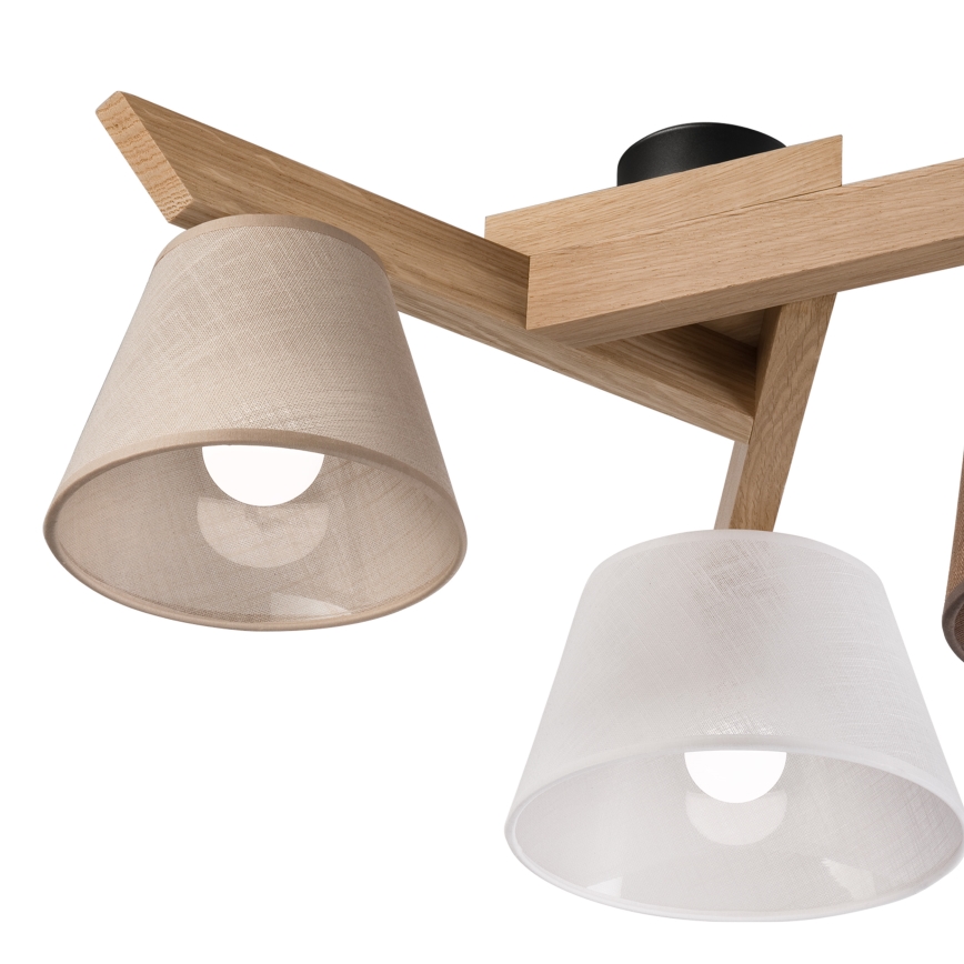 Brilagi - Bevestigde hanglamp ANTHONY 3xE14/40W/230V eiken