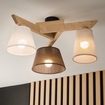 Brilagi - Bevestigde hanglamp ANTHONY 3xE14/40W/230V eiken