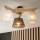 Brilagi - Bevestigde hanglamp ANTHONY 3xE14/40W/230V eiken