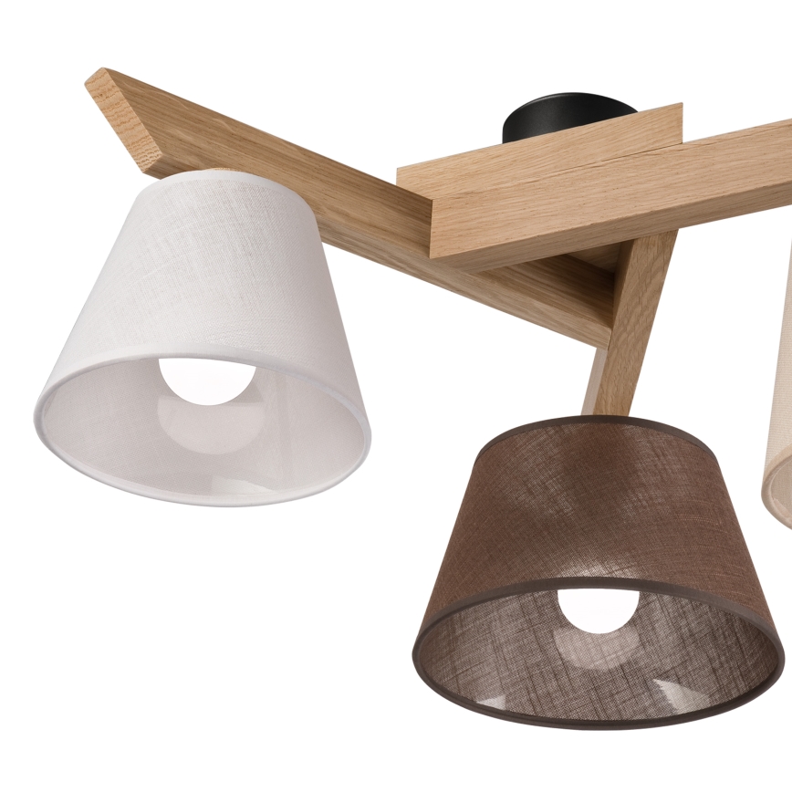 Brilagi - Bevestigde hanglamp ANTHONY 3xE14/40W/230V eiken
