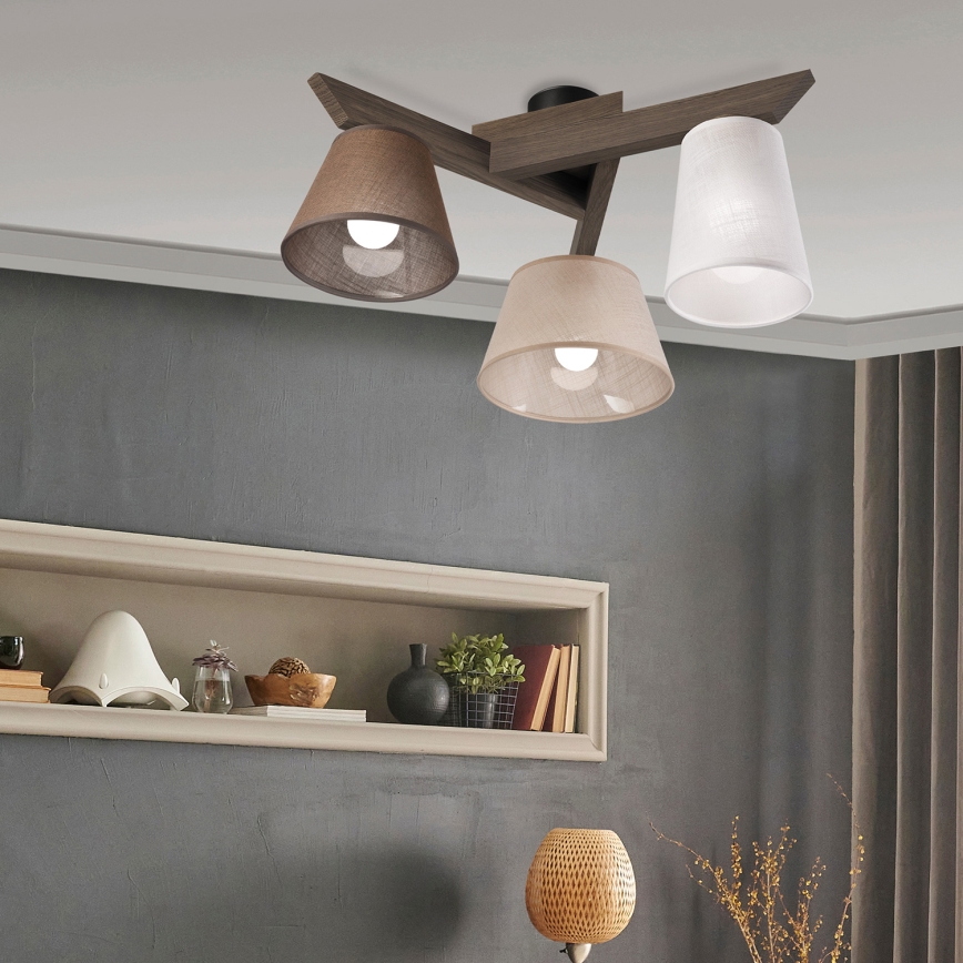 Brilagi - Bevestigde hanglamp ANTHONY 3xE14/40W/230V eiken