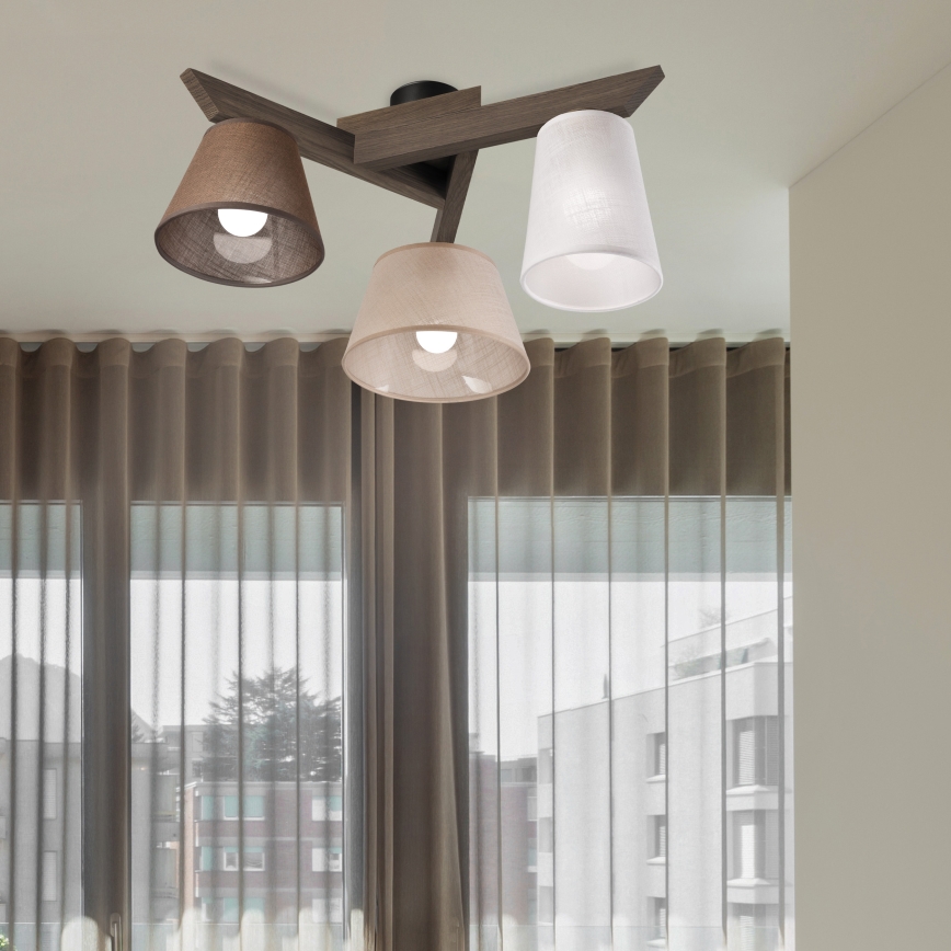 Brilagi - Bevestigde hanglamp ANTHONY 3xE14/40W/230V eiken