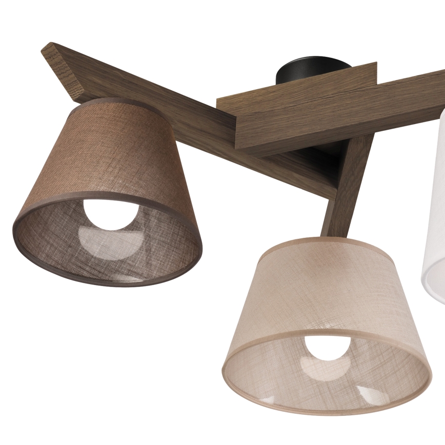Brilagi - Bevestigde hanglamp ANTHONY 3xE14/40W/230V eiken