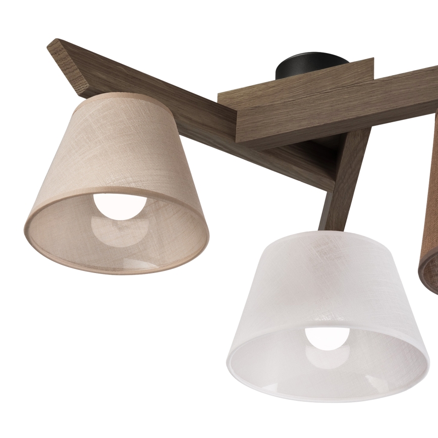 Brilagi - Bevestigde hanglamp ANTHONY 3xE14/40W/230V eiken