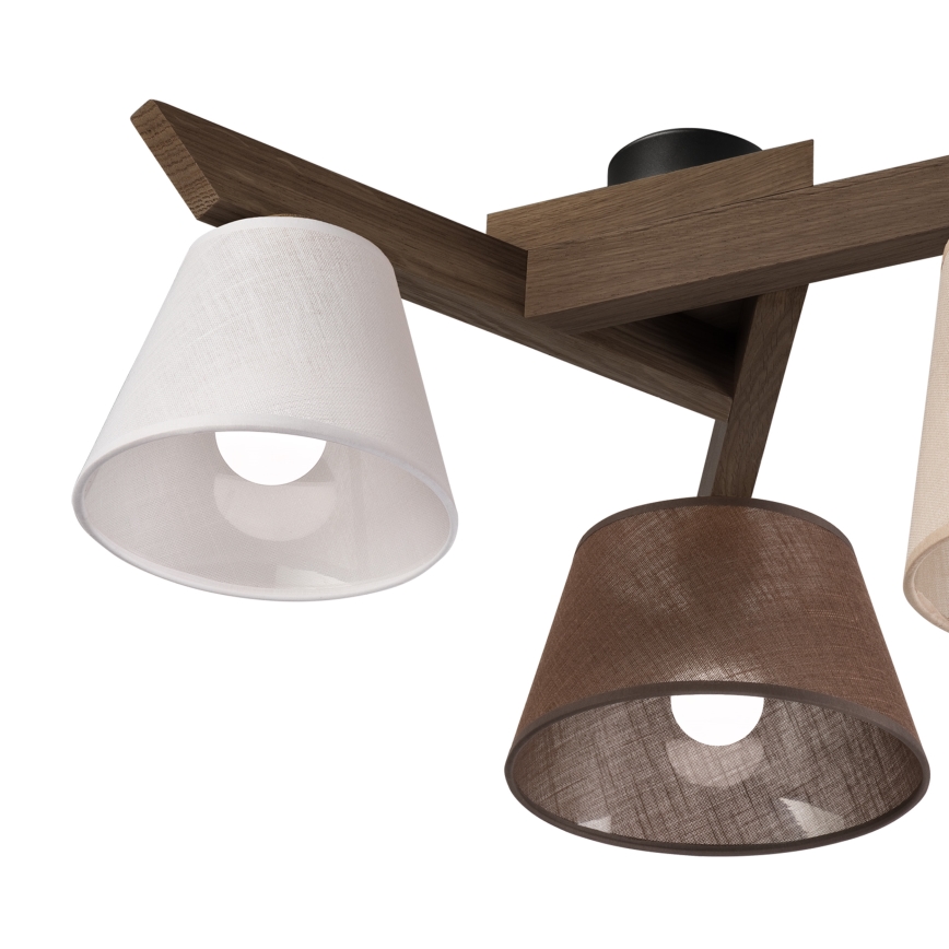 Brilagi - Bevestigde hanglamp ANTHONY 3xE14/40W/230V eiken