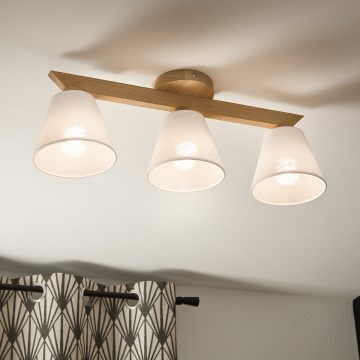 Brilagi - Bevestigde hanglamp ANTHONY 3xE14/40W/230V eiken/wit