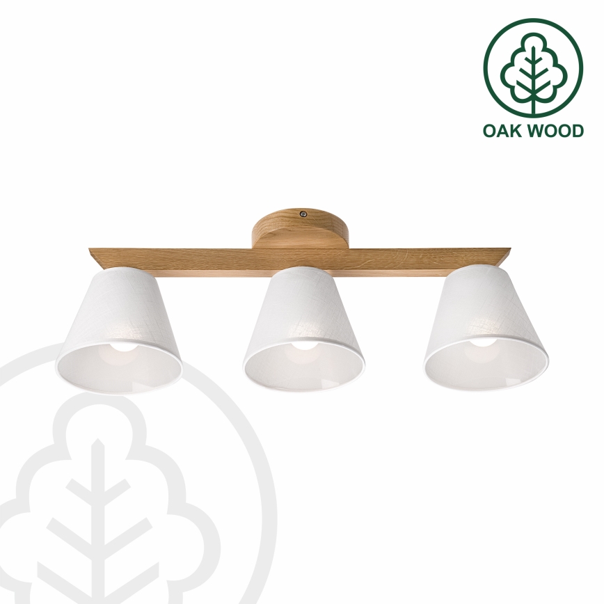Brilagi - Bevestigde hanglamp ANTHONY 3xE14/40W/230V eiken/wit