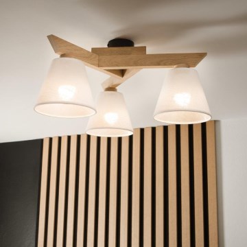 Brilagi - Bevestigde hanglamp ANTHONY 3xE14/40W/230V eiken/wit