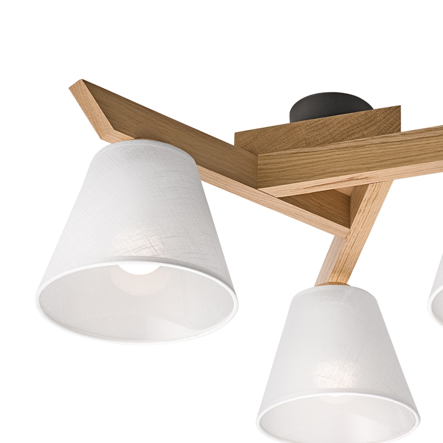 Brilagi - Bevestigde hanglamp ANTHONY 3xE14/40W/230V eiken/wit