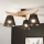 Brilagi - Bevestigde hanglamp ANTHONY 3xE14/40W/230V eiken/zwart