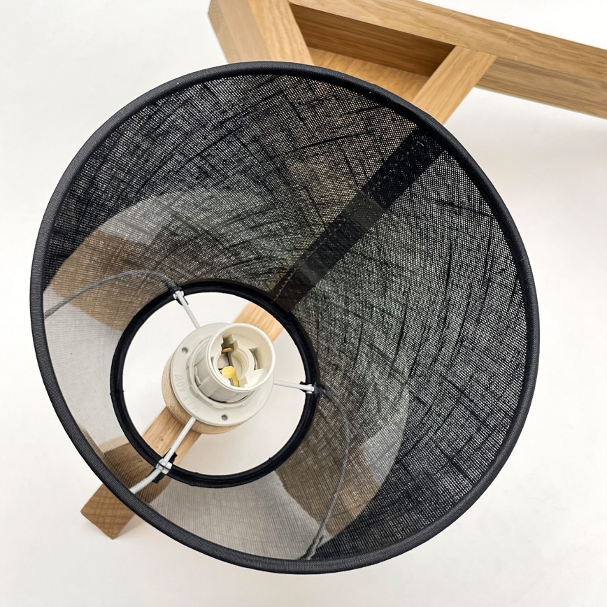 Brilagi - Bevestigde hanglamp ANTHONY 3xE14/40W/230V eiken/zwart