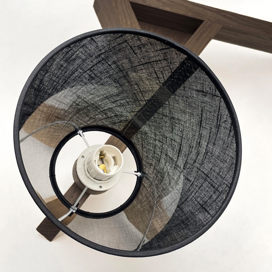 Brilagi - Bevestigde hanglamp ANTHONY 3xE14/40W/230V eiken/zwart