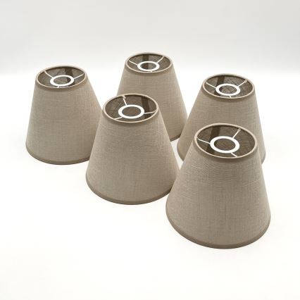 Brilagi - Bevestigde hanglamp ANTHONY 5xE14/40W/230V eiken/beige