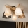Brilagi - Bevestigde hanglamp ANTHONY 5xE14/40W/230V eiken