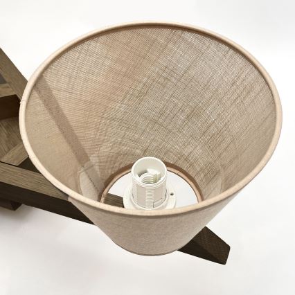 Brilagi - Bevestigde hanglamp ANTHONY 5xE14/40W/230V eiken