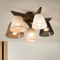 Brilagi - Bevestigde hanglamp ANTHONY 5xE14/40W/230V eiken