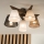 Brilagi - Bevestigde hanglamp ANTHONY 5xE14/40W/230V eiken
