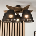 Brilagi - Bevestigde hanglamp ANTHONY 5xE14/40W/230V eiken/zwart