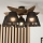 Brilagi - Bevestigde hanglamp ANTHONY 5xE14/40W/230V eiken/zwart