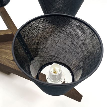 Brilagi - Bevestigde hanglamp ANTHONY 5xE14/40W/230V eiken/zwart