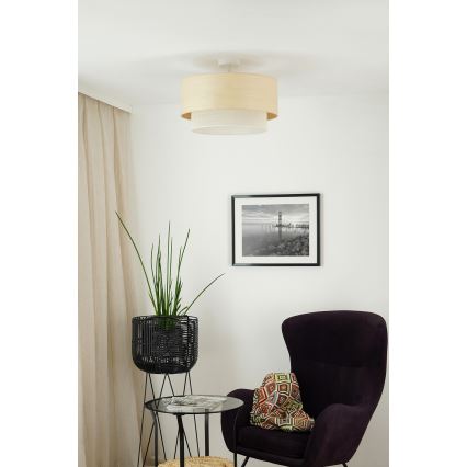 Brilagi - Bevestigde hanglamp ARIZONA BOHO 1xE27/15W/230V diameter 45 cm crème/beige