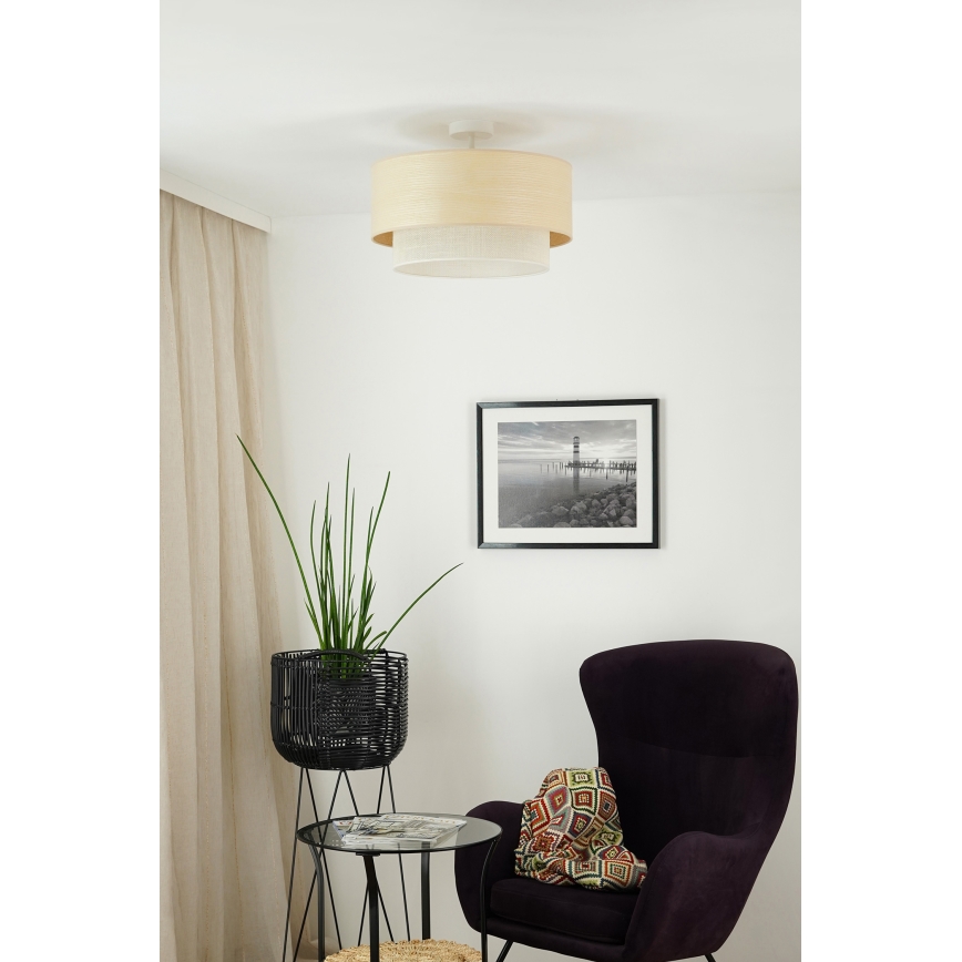 Brilagi - Bevestigde hanglamp ARIZONA BOHO 1xE27/15W/230V diameter 45 cm crème/beige
