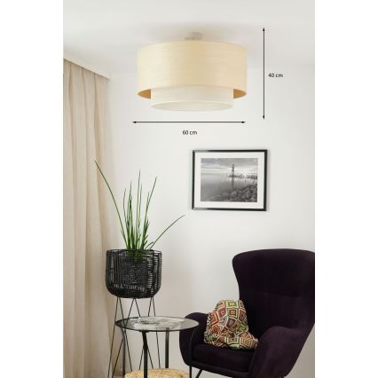Brilagi - Bevestigde hanglamp ARIZONA BOHO 1xE27/15W/230V diameter 60 cm beige